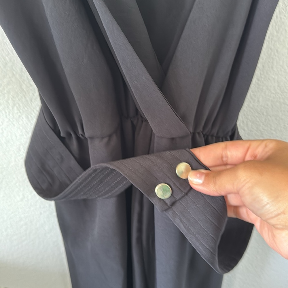 Zara cuffed ankle jumpsuit. Size medium. Black. EUC. - Picture 9 of 9